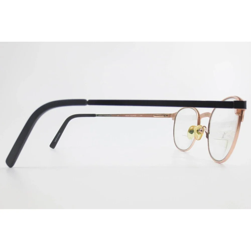 b.e bio eyes Begonia BE257 Black Rose Gold Round Eyeglasses Frames 50-23-140